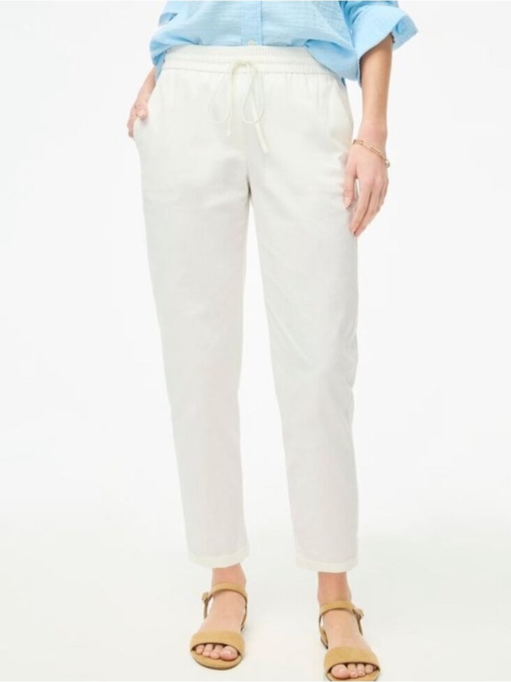 J. Crew Linen Tapered Leg Pant